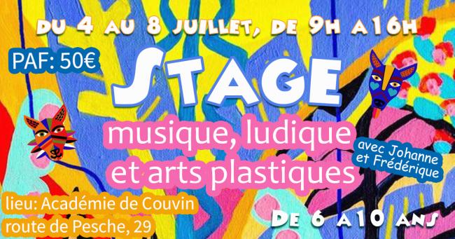 stage musique, ludique et arts plastiques